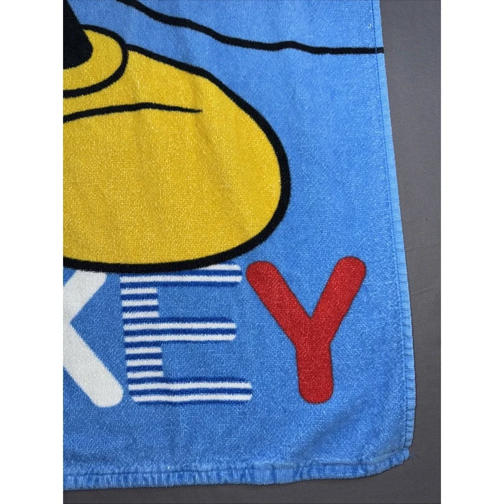 Vintage Disney Mickey Mouse Beach Towel Pool Bath Sheet Very Good Condition